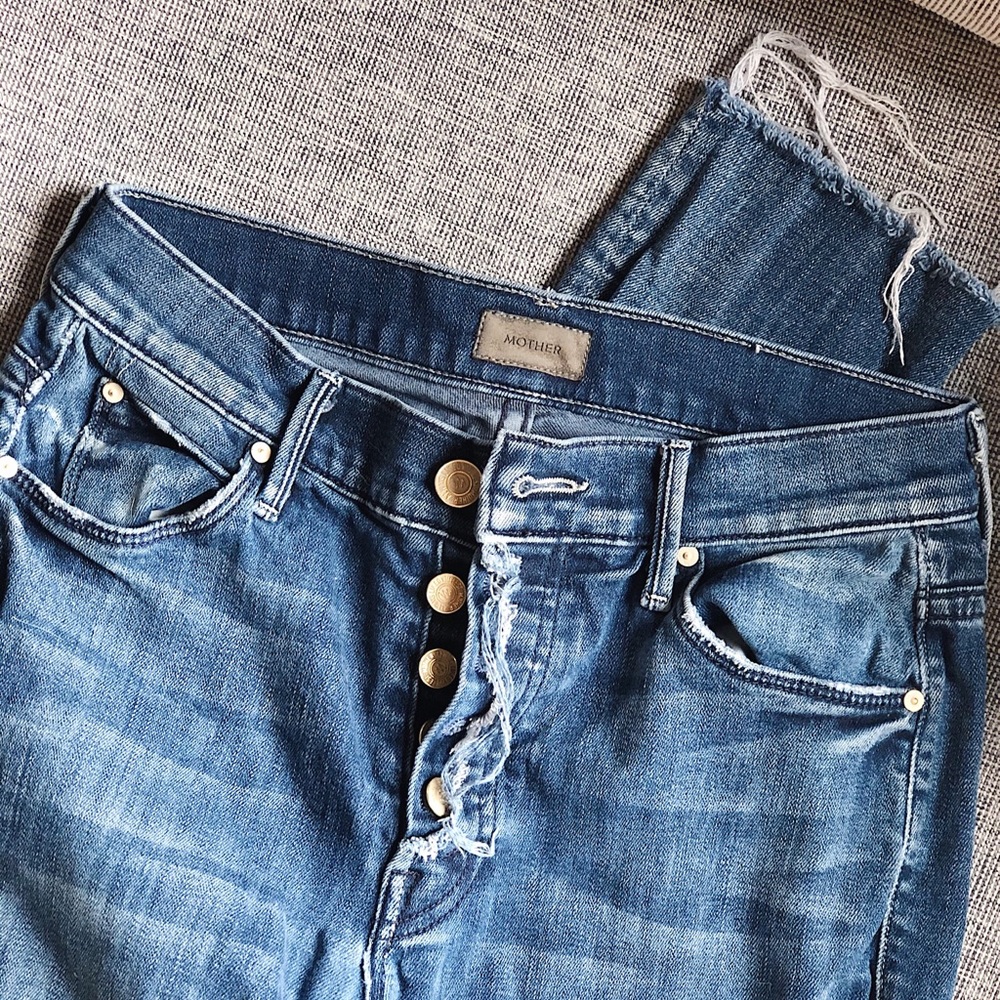 Mother Denim | High-Waisted, Frayed Hem Jeans